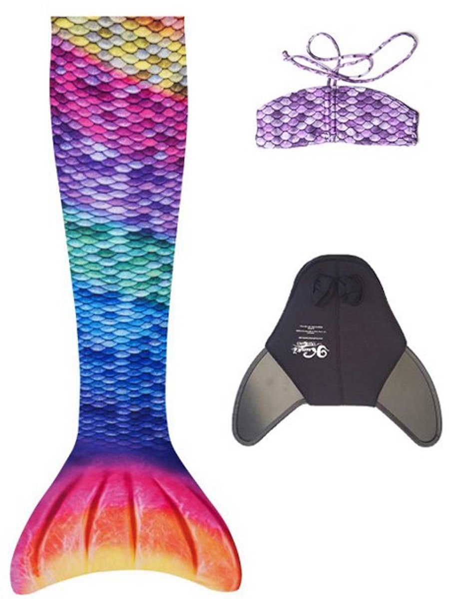 KUAKI Zeemeerminstaart - Set Rainbow - Xs - 8 Jaar