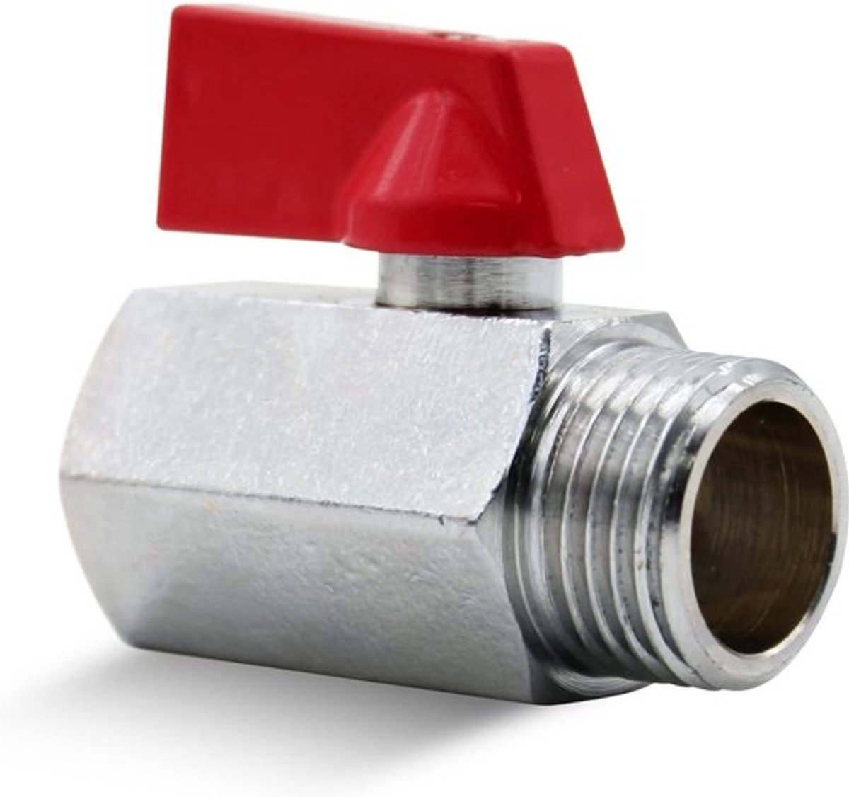 Mini Kogelkraan Rood 3-8 Inch M-F Verchroomd Messing Sanitair - Waterpompen Tanks Buitenkraan