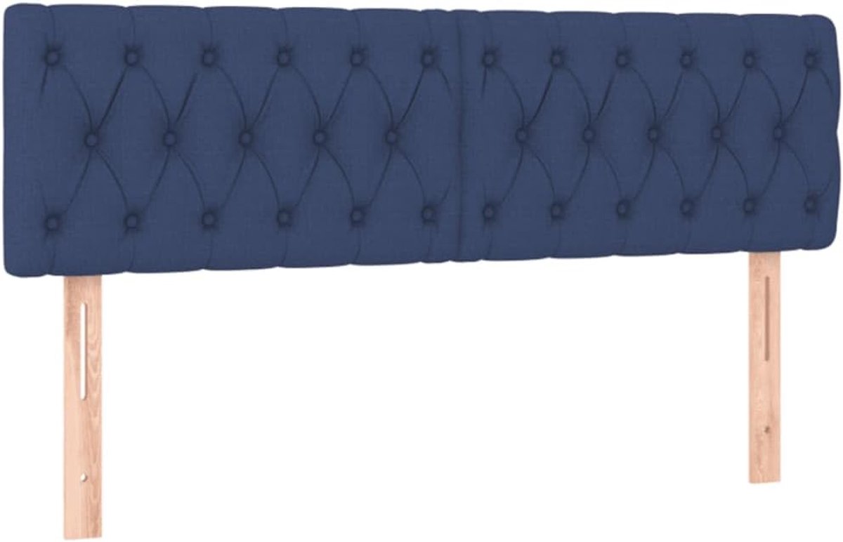 Hoofdborden 2 stuks - Bedonderdelen - Slaapkamer Decoratie - In hoogte verstelbaar - 78/88 cm - Blauw