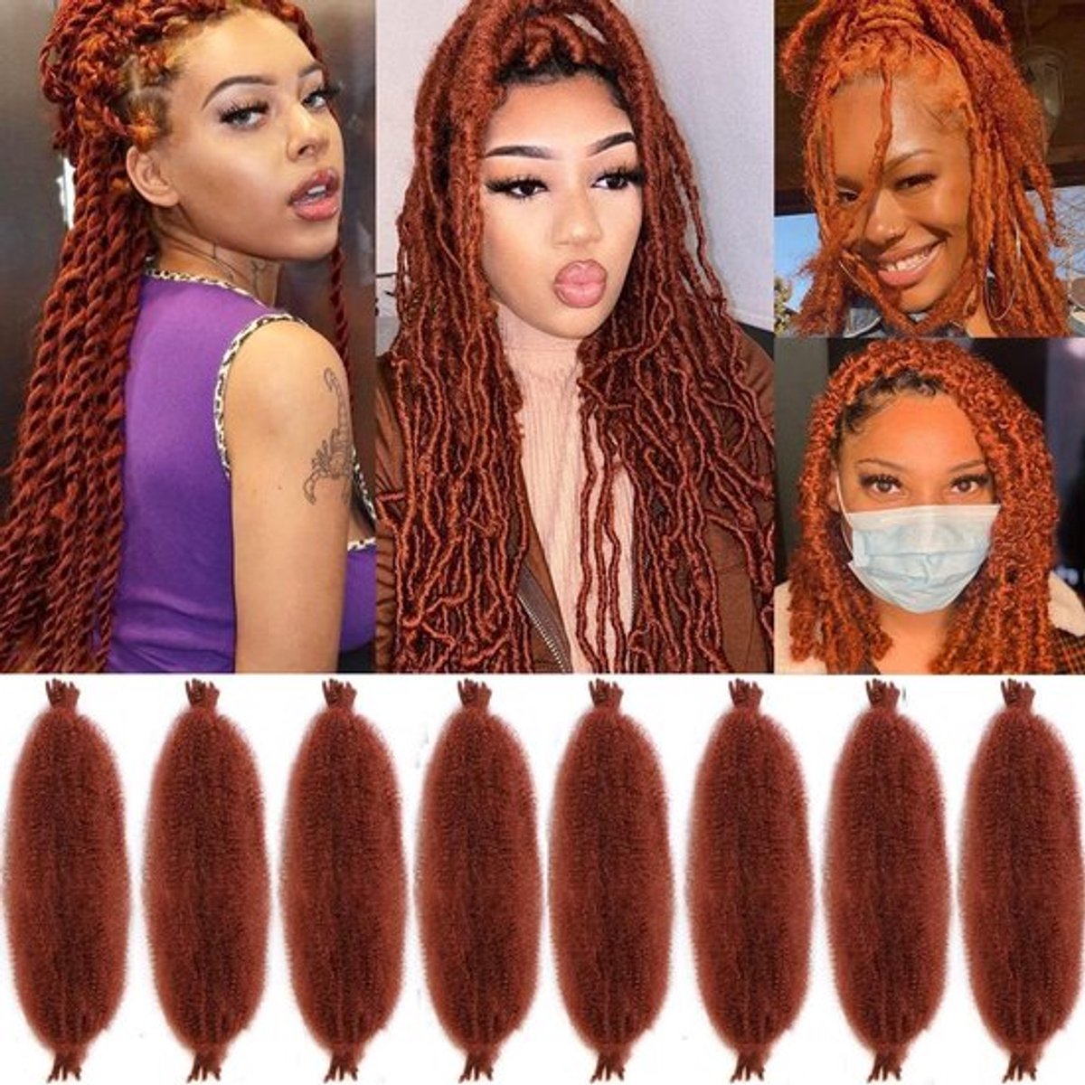 8 pakken Inovra Plus voor Marley Locs - Afro Twist Hair