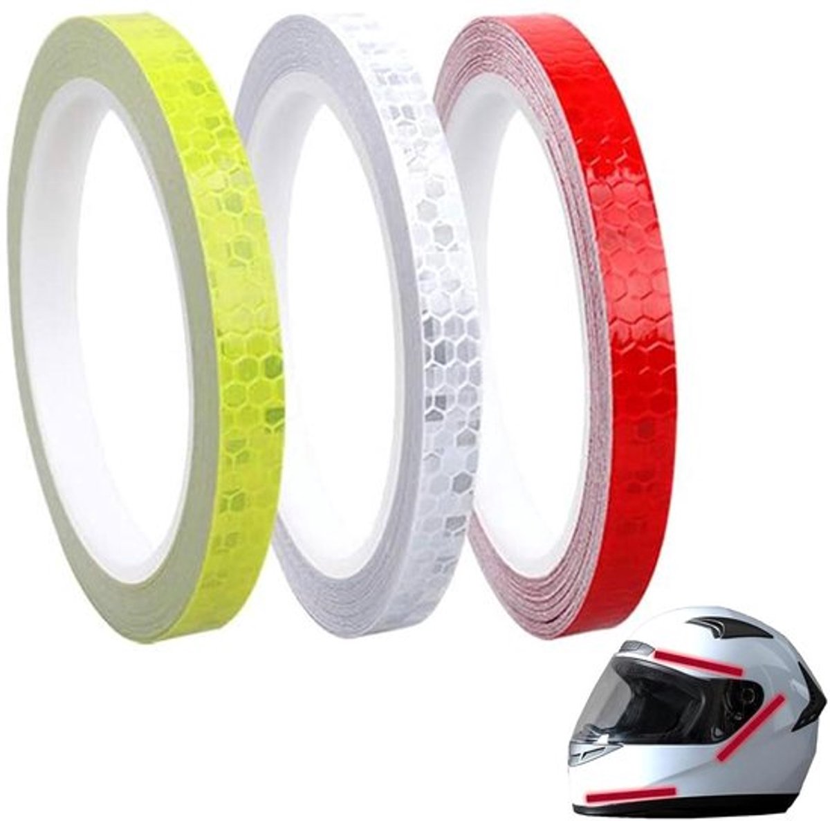 Reflecterend plakband 10 mm × 8 m zelfklevend Inovra Plus