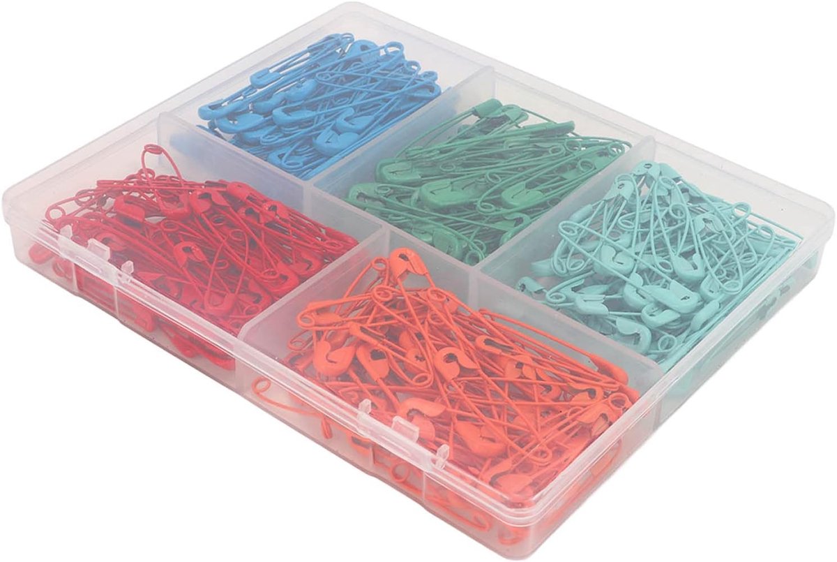 Veiligheidsspelden Set - Kleurrijke Spelden - Knutselen en Naaien - Bedekte Pintip - 5 Kleuren - Assorti