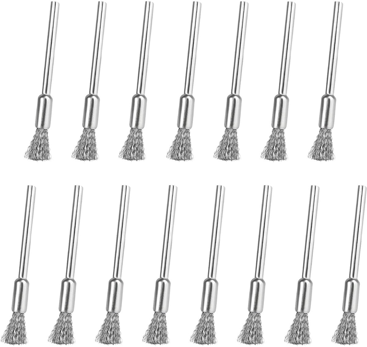 Metal Brush, 15 Pcs Rotary Brushes, Drill Machine, for Rust and Corrosion Removal, Pen Shaped Designed - ShopVlot