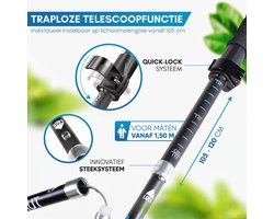 NORDMUT® opvouwbare wandelstokken – vanaf 1,50 m of 1,65 m – wandelstokken met ergonomische handgrepen – - ShopVlot