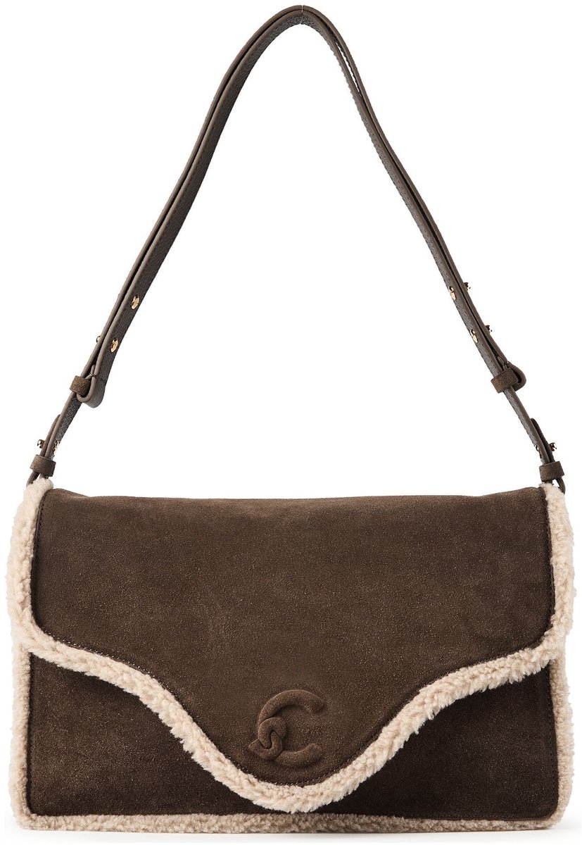 COCCINELLE schoudertas C-Me Sof. Su. Ec Shoulder Bag Fango / War. T / Fan donkergroen