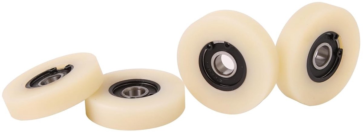 Wielen - 4 x 50 mm - Nylon - Voor Geleidingsmechanismen en Schuifdeuren