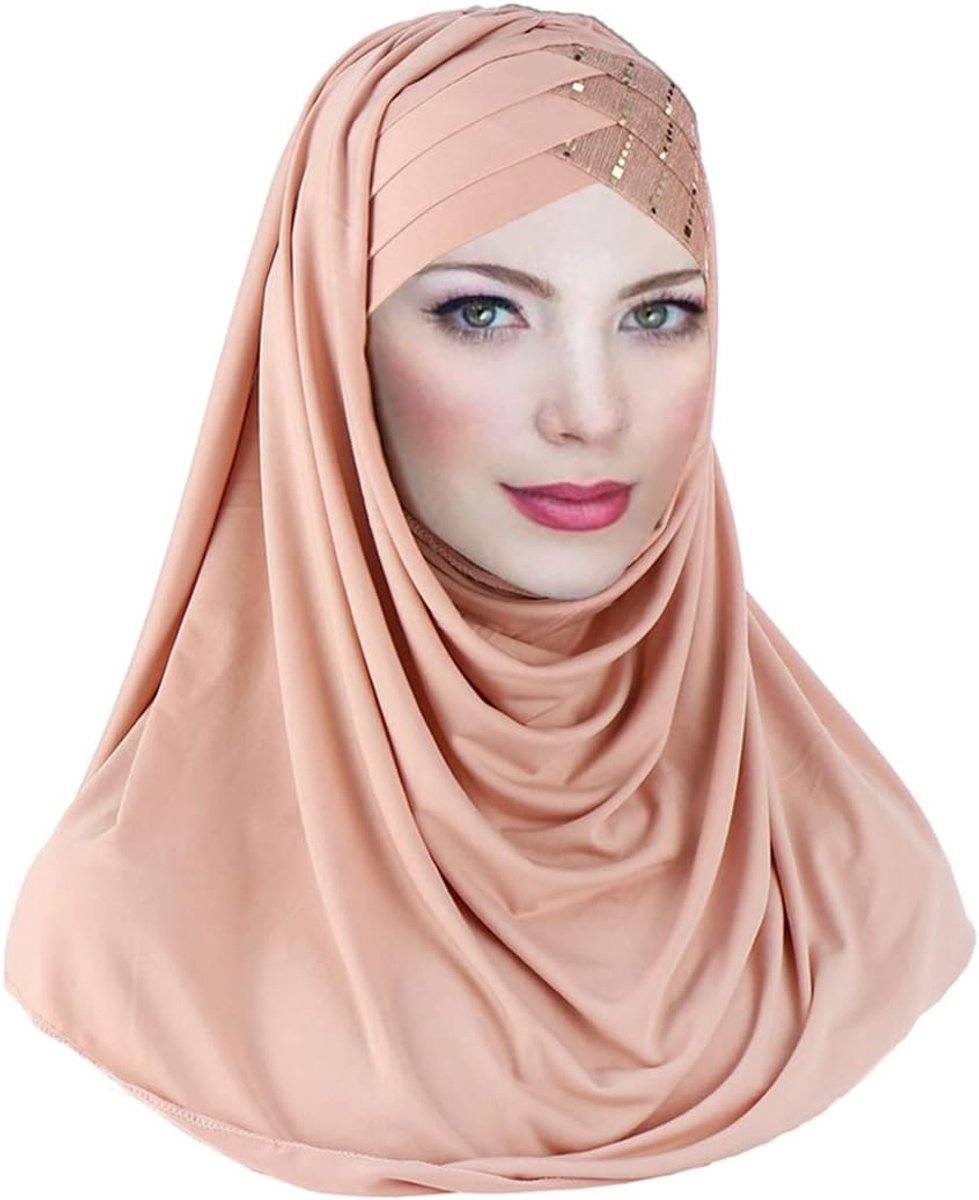 Women Scarves Wraps Women Polyester Scarf Elastic Headscarf Windproof Warm - ShopVlot