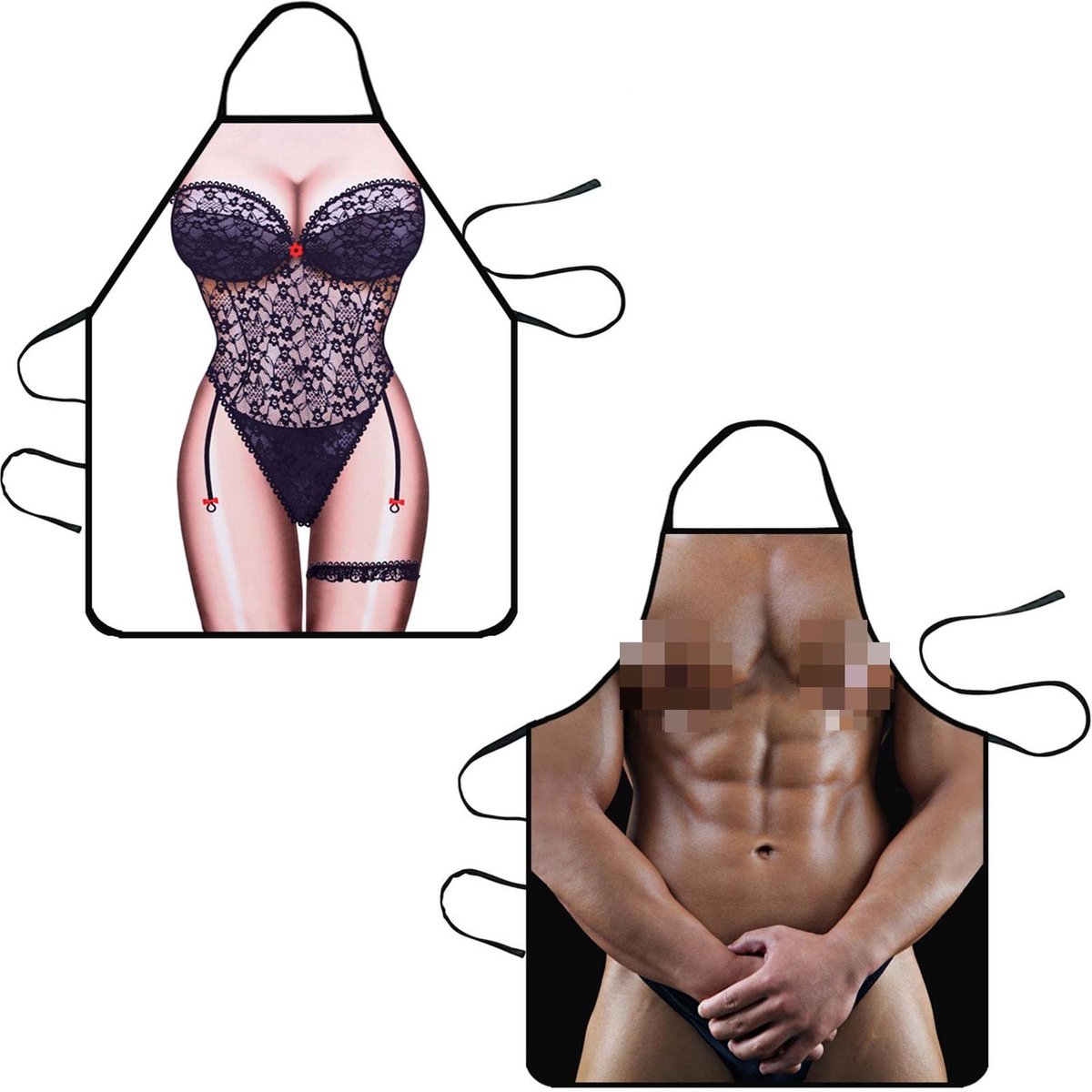 Yuknees Kookschort Grappig Schort Keukenschort Barbecueschort voor Mannen Vrouwen Grappig Kookschorten - ShopVlot
