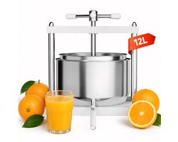 Handmatige fruitpers - 12L - RVS persmand - Witte basis