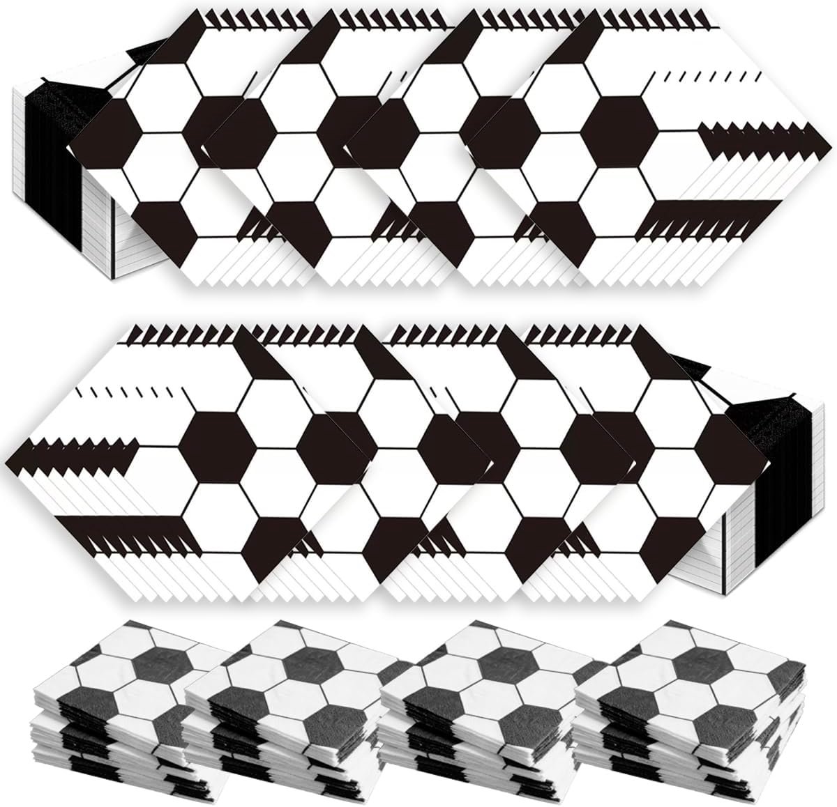 100 stuks voetbalservetten, verjaardag, 33 x 33 cm, tafeldecoratie, verjaardagsservetten, voetbalservetten - ShopVlot