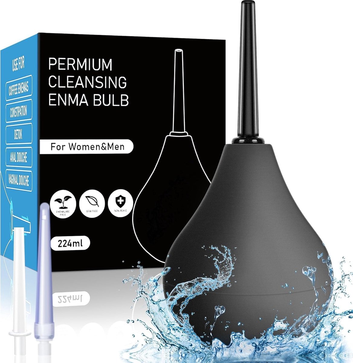 Enema voor darmreiniging 224ML - Butt shower irrigator - Ergonomisch ontwerp - Veilig en comfortabel gebruik - ShopVlot