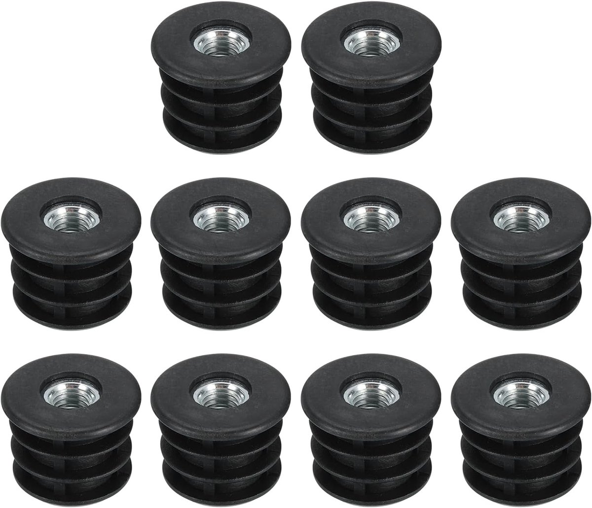 Ronde buisstoppen M8 - zwart plastic - set van 10 - perfect voor meubelpoten - ShopVlot