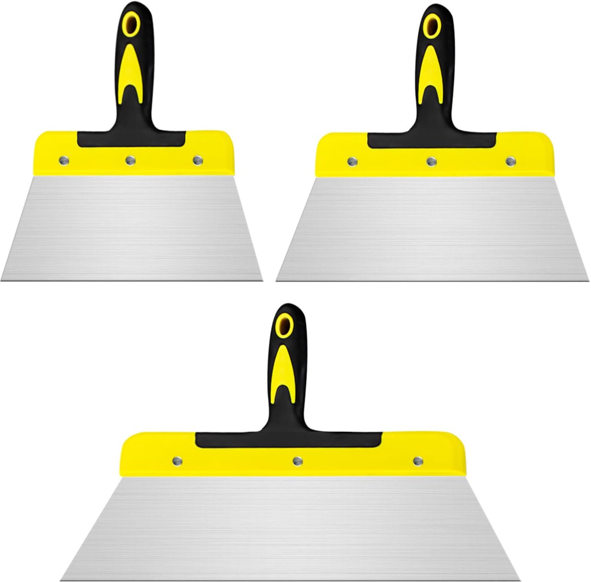 Plamuurmes set 3 stuks - roestvrij staal - professioneel - ideaal voor pleisteren - ShopVlot