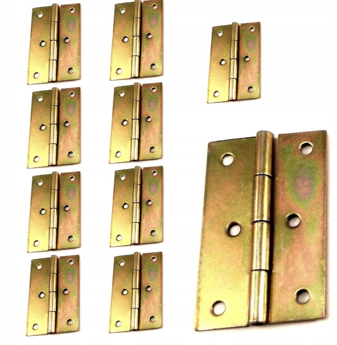 10x Scharnier 80mm - Plat & Stevig voor Meubels en Deuren