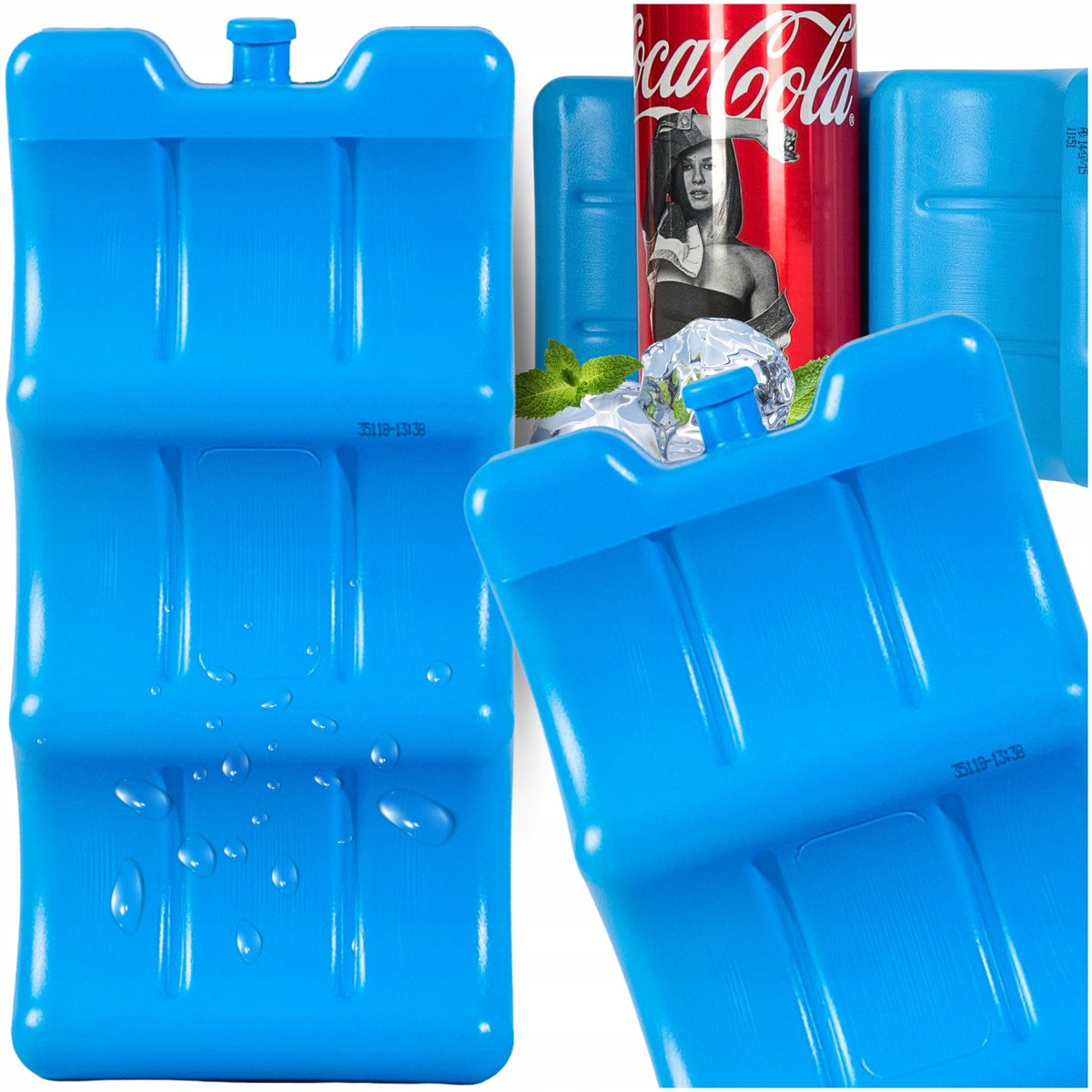 2x Kamai CB Koelblokken voor 6 Blikjes - Blauw
