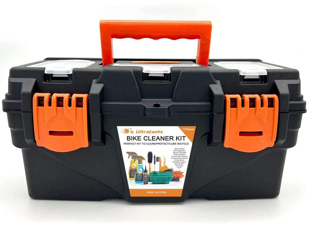 Ultrafashs Bike Cleaner kit, perfecte kit om fiets te reinigen/beschermen/smeerfiets, met kettingschrobber - ShopVlot