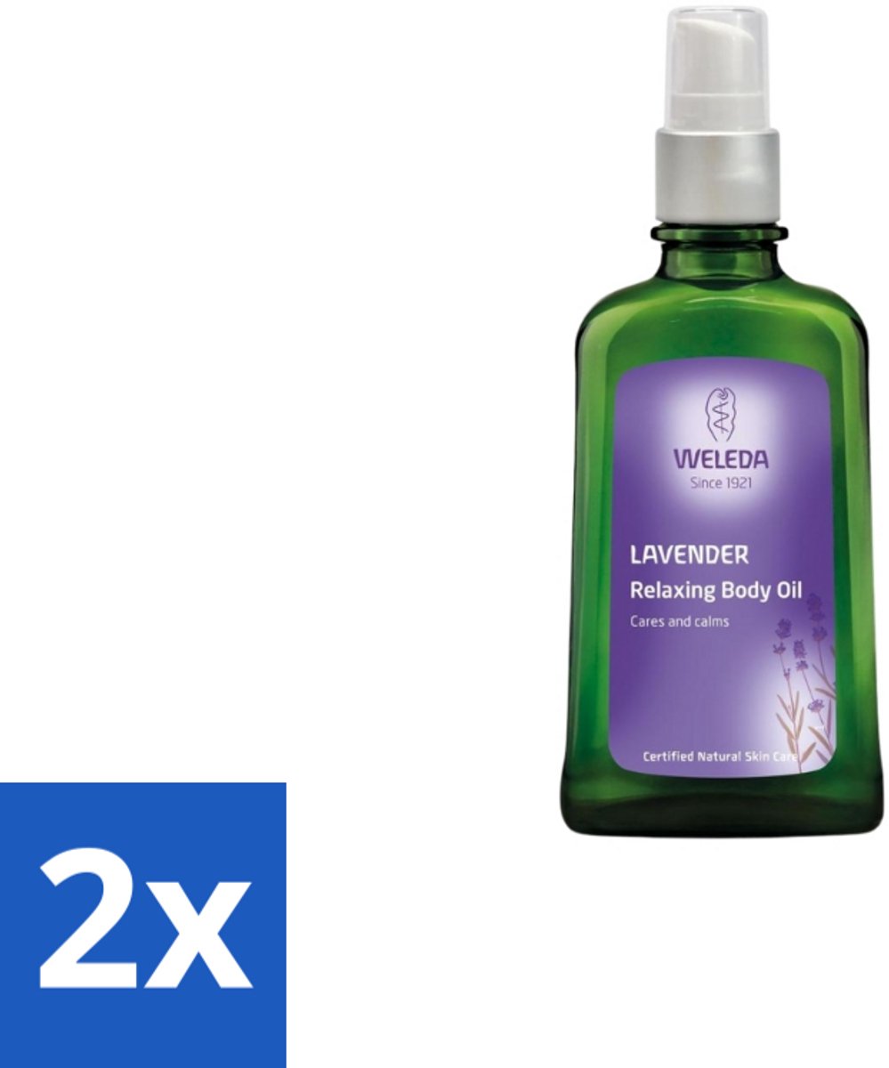 2 x WELEDA - Bodyolie Ontspannend - Lavendel - 100 ml - Lavendel Olie - Bodyolie - Ontspannende Bodyolie - Natuurlijke Bodyolie - Huidverzorging