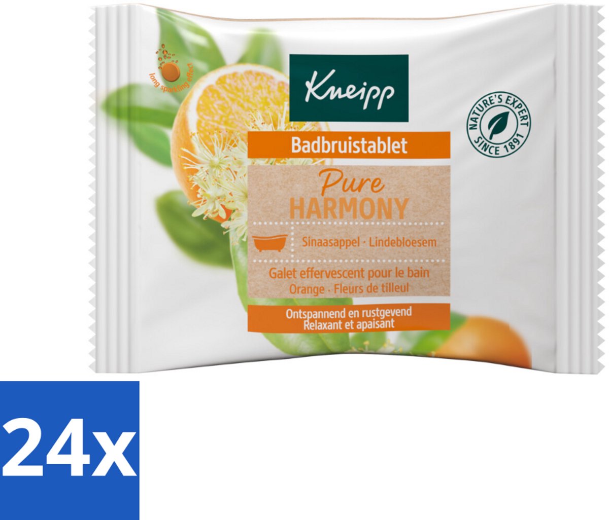 Kneipp - Badbruistablet - Oranje lindebloesem - Voordeelverpakking - 24 stuks