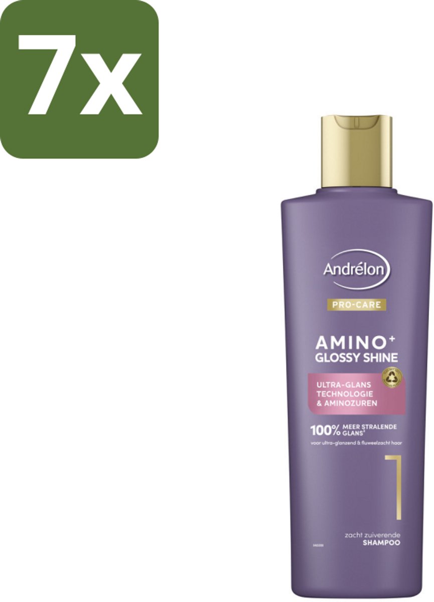 Andrélon – Shampoo – Pro Care Amino+ Glossy Shine – 250 ml - Bulkverpakking - 7 stuks