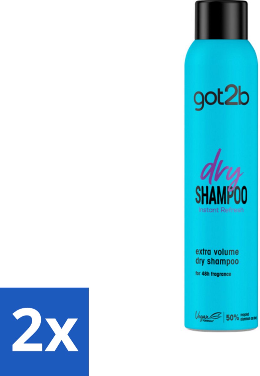 2 x Got2B - Droogshampoo - Fresh & Fabulous Volume - 200 ml - Droogshampoo - Fris Haar - Volume - Haarkleur - Haartypen