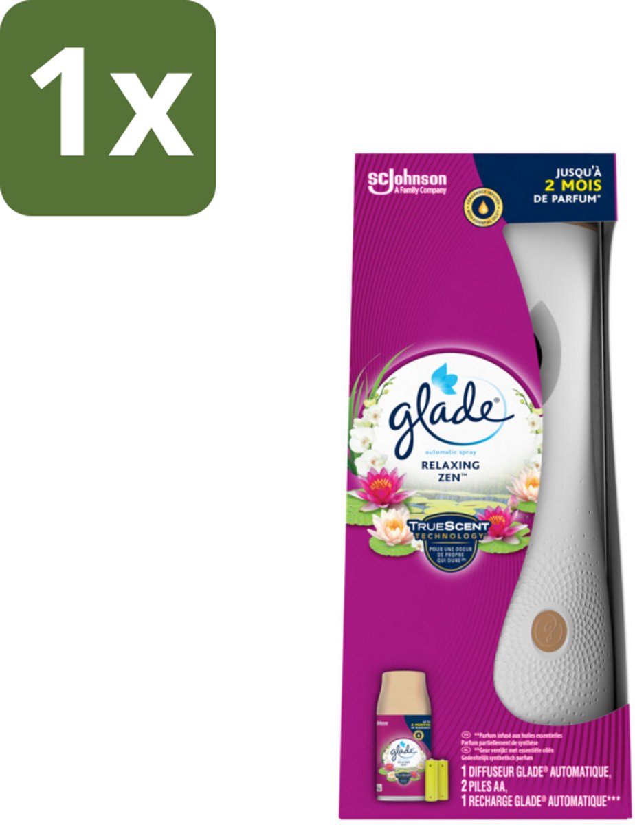 1 x Glade - Automatische Spray - Relaxing Zen - 269 ml - Automatische Luchtverfrisser - Geurverfrisser - Relax Geur - Frisse Geur - Rustgevende Geur