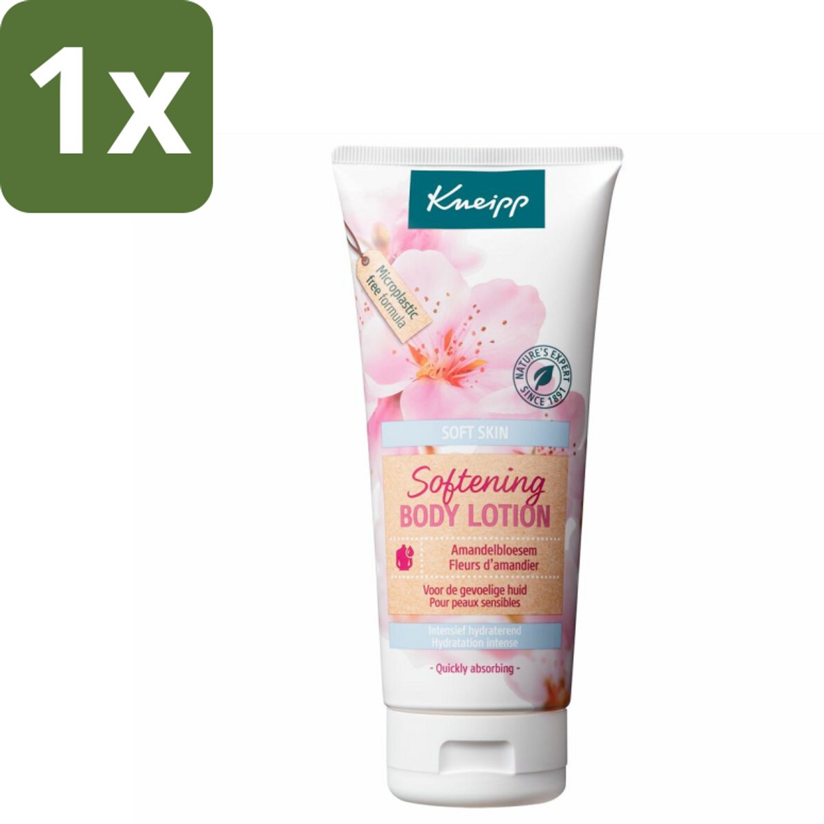 1 x Kneipp - Body lotion - Soft Skin - Amandelbloesem - 200 ml - Gevoelige Huid - Bodylotion - Amandelolie - Hydraterende Lotion - Zachte Huid
