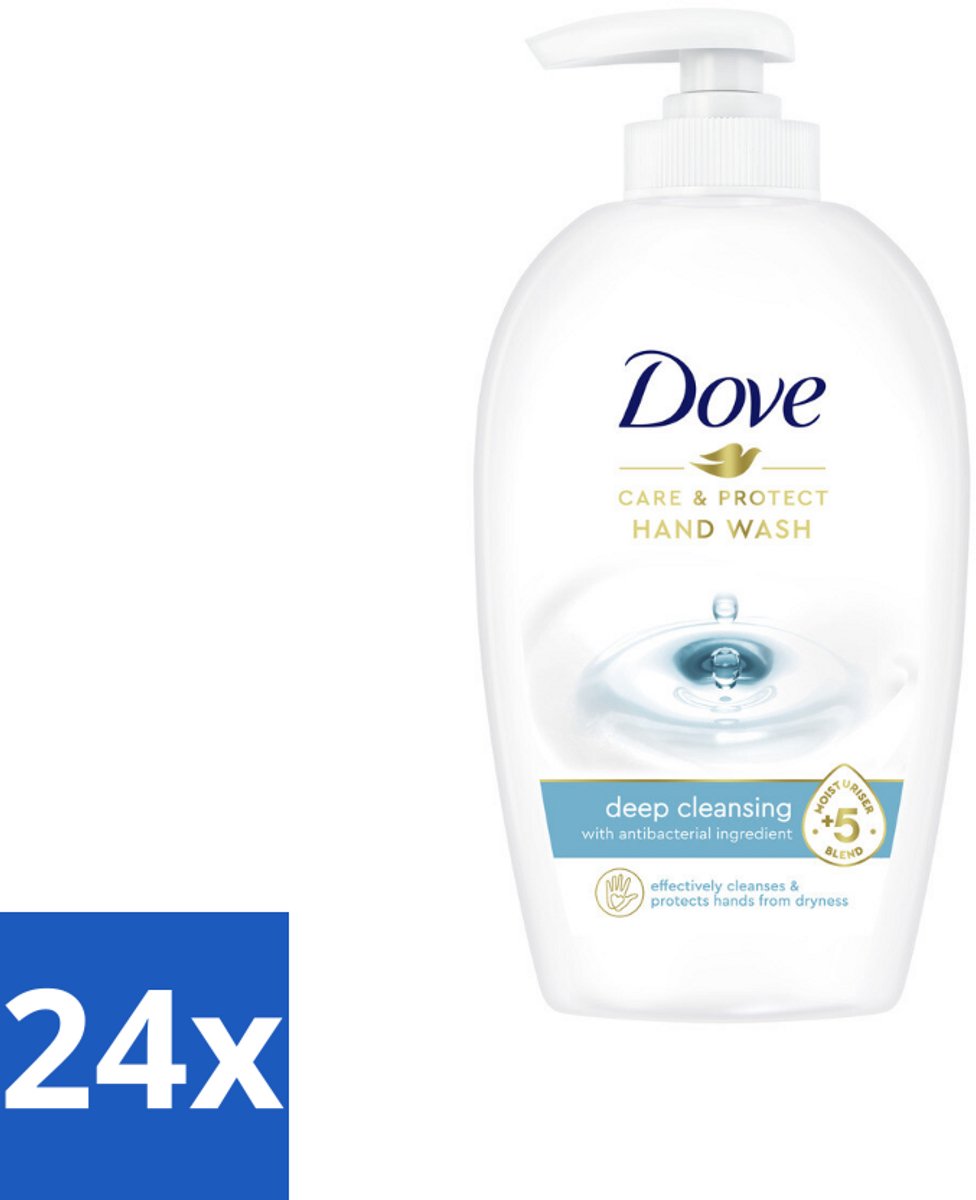 24 x Dove Handzeep - Care & Protect - Diep Reinigend - 250 ml - Handzeep - Dove - Verzorging - Hydratatie - Antibacterieel