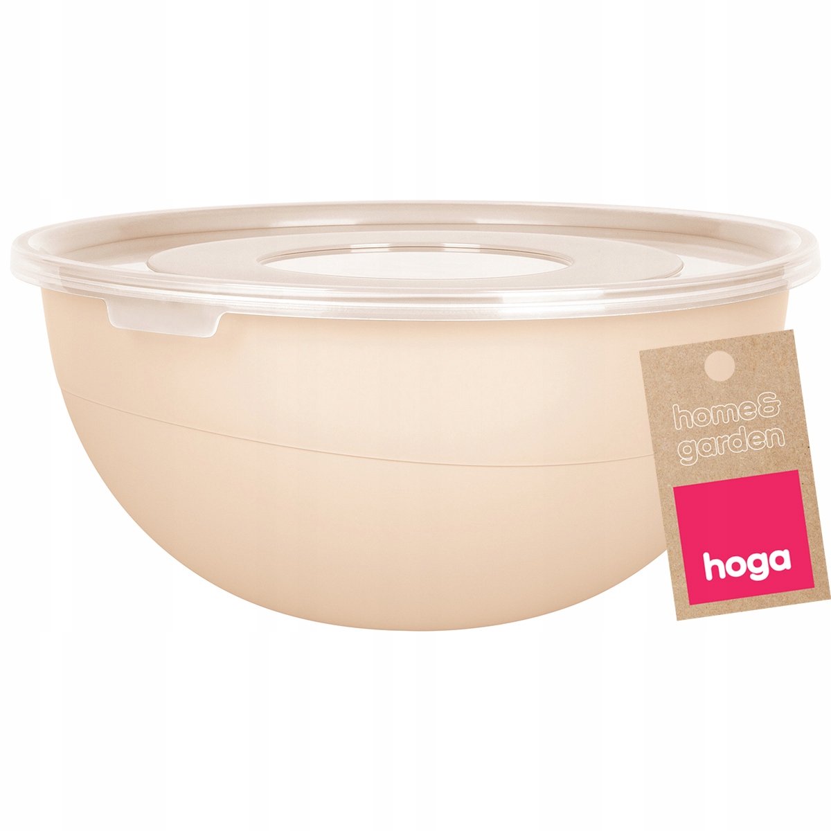 Beige Keukenkom met Deksel - 3L - Hoge Kwaliteit PP Plastic