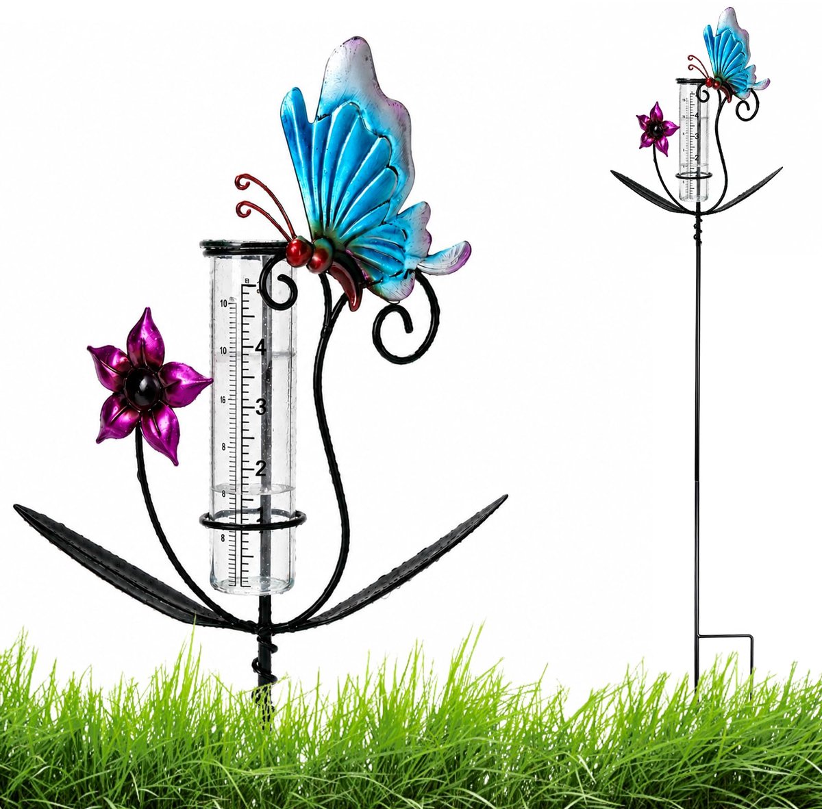 Regenmeter 12 cm - Glas - Weerbestendig - Perfect voor tuin en gazon - ShopVlot