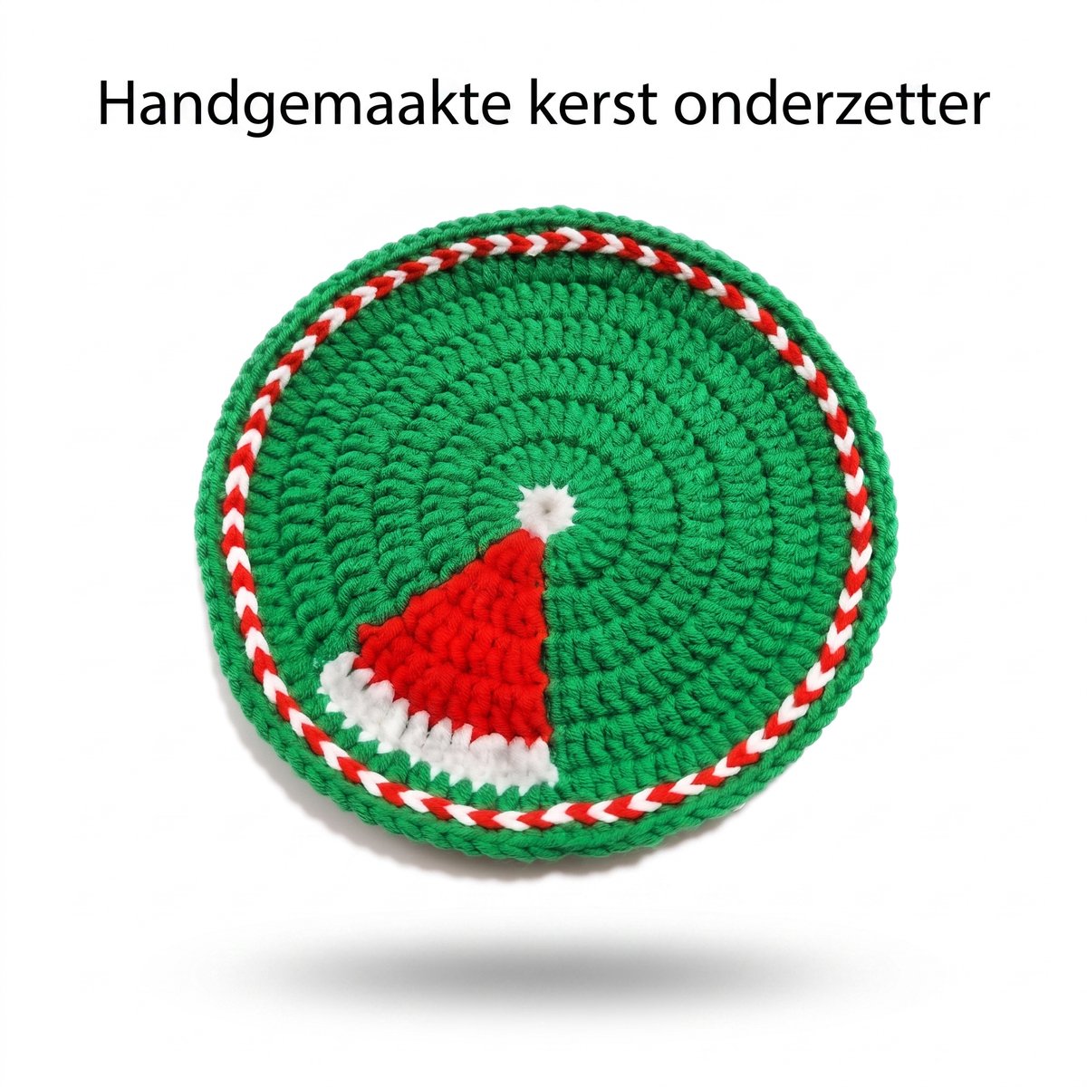 Ryoudavell - kerst onderzetter - handgemaakt haakwerk - tafel decoratie - beker onderzetter - kerstmuts