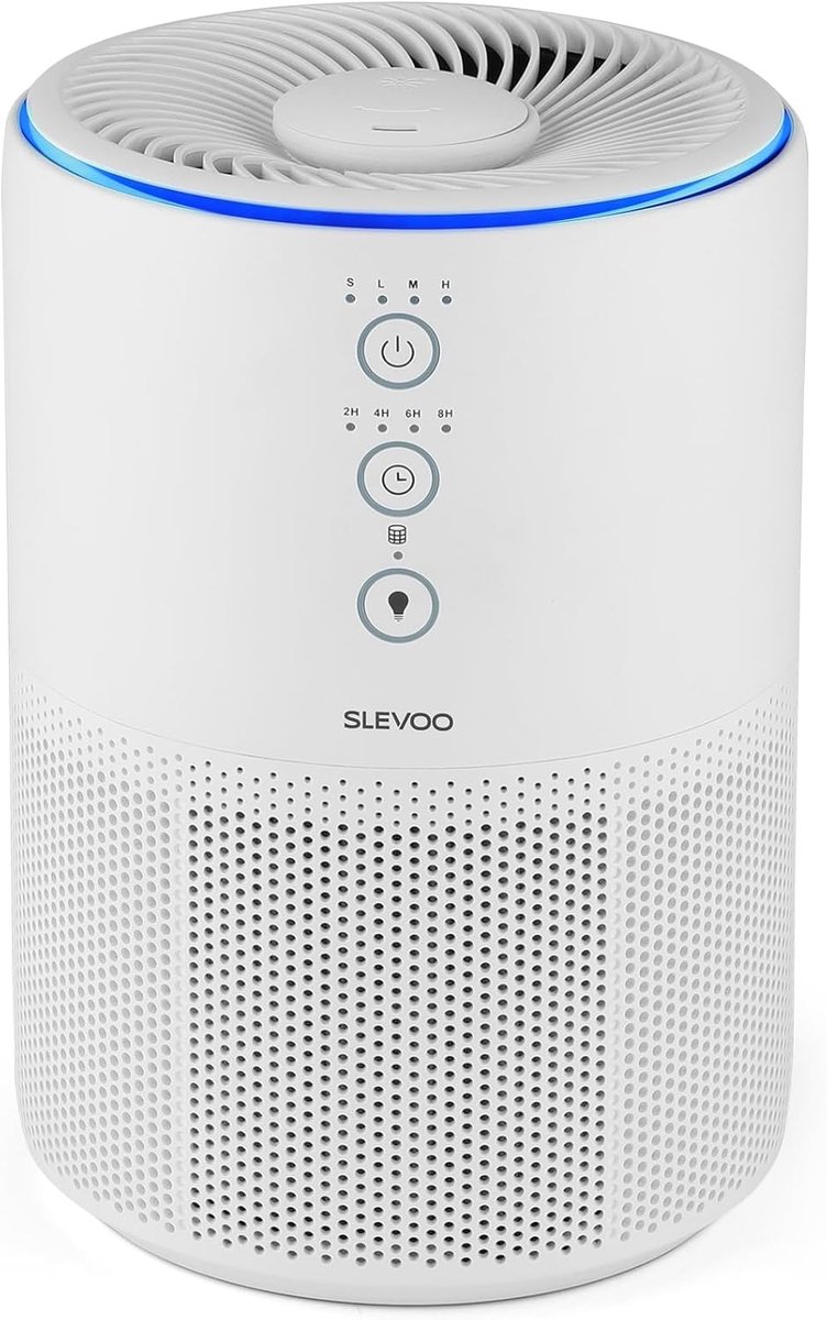 Luchtreiniger - Lichtwit - 3-in-1 HEPA-filter - Voor Thuis met Dierenhaarallergie