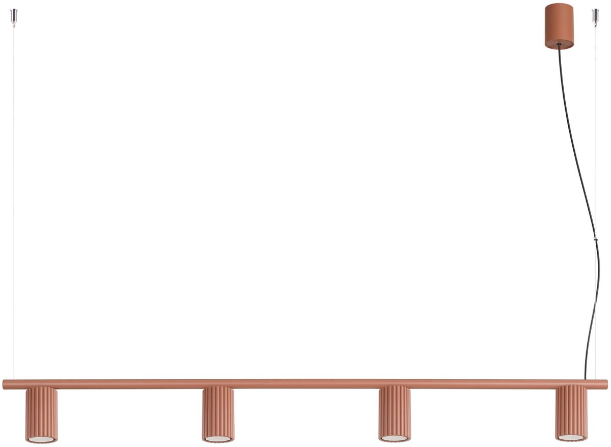 Sollux Lighting Kroonluchter KARBON - GU10 - rode oker - aluminium - 122x6.5x212cm