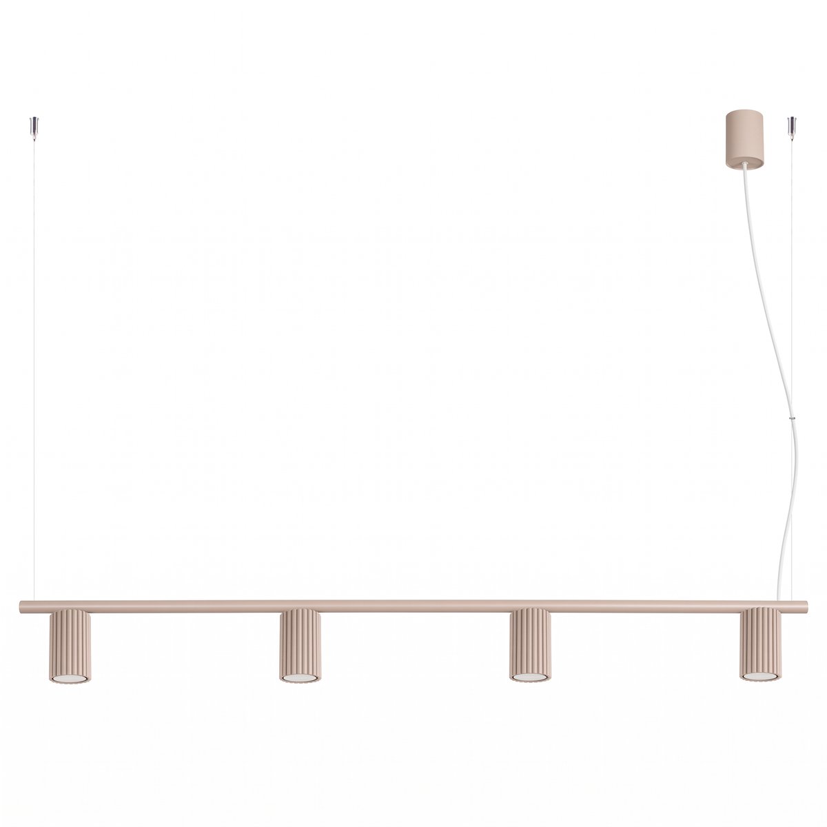 Sollux Lighting Kroonluchter Karbon - GU10 - taupe - aluminium - 122x6.5x212cm