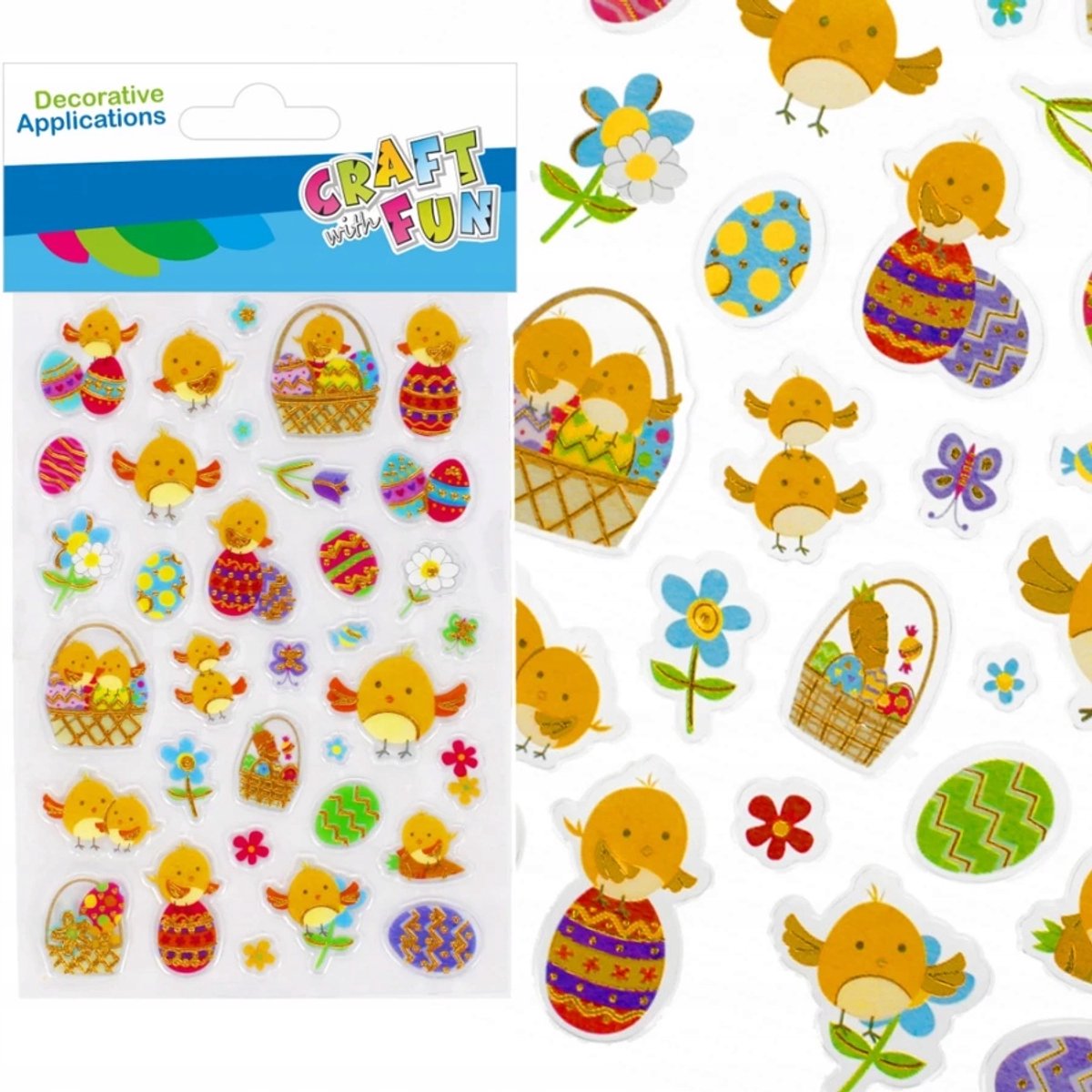 Decoratieve Stickers - 34 Stuks Vrolijke Kuikentjes