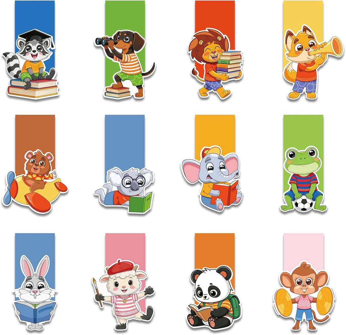 Thboxes 12 stuks magnetische bladwijzers voor kinderen, cadeautjes voor kinderverjaardag, gastgeschenken, 5, 6, 7, 8 - ShopVlot