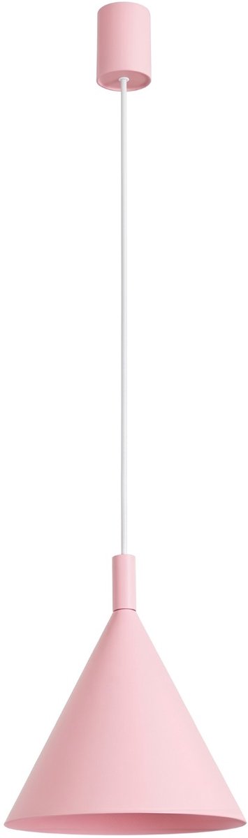 Sollux Lighting Hanglamp Nox - E27 - roze - staal - 24.5x24.5x140cm