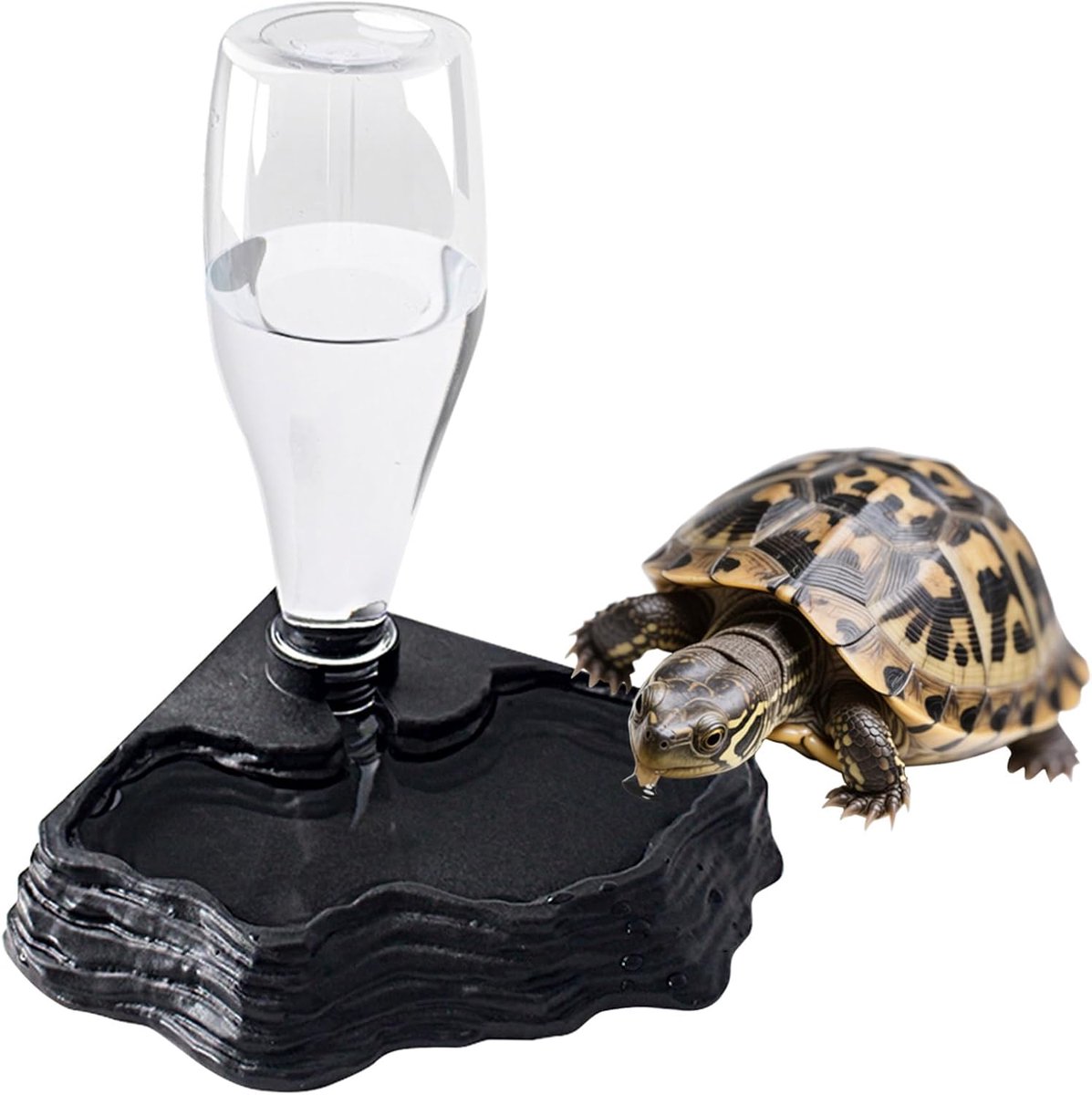 Reptile Waterer Reptile Drinking Bowl,Automatic Water Tank with Gravity Refill,Anti-Spill and Non-slip,Easy to - ShopVlot