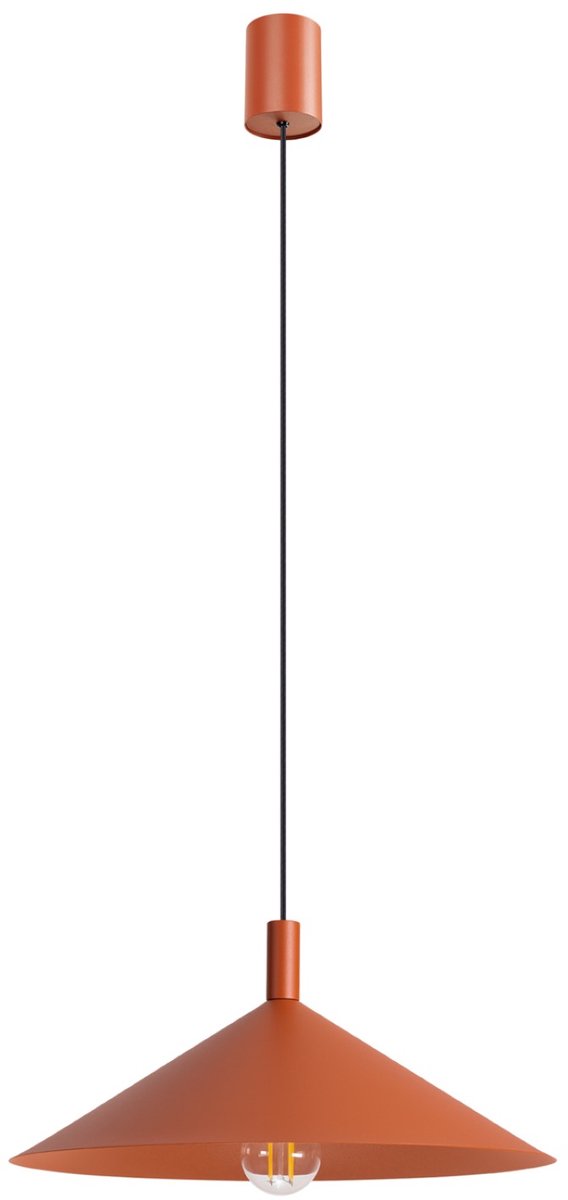 Sollux Lighting Hanglamp NOX - E27 - rode oker - staal - 40x40x135cm