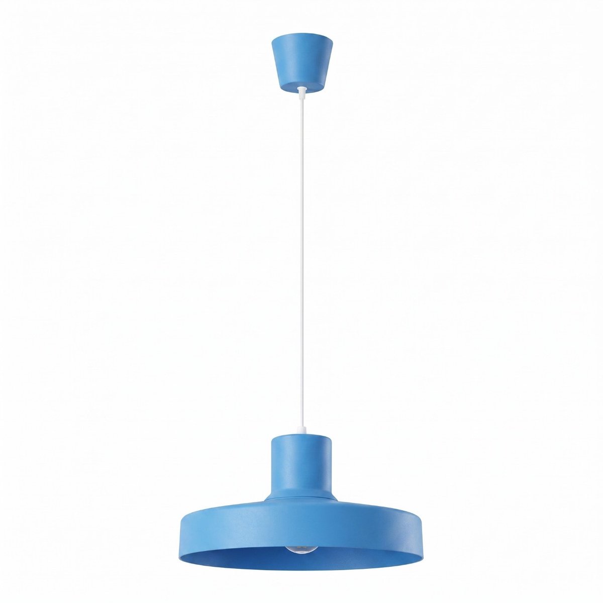 Sollux Lighting Hanglamp BILO - E27 - lichtblauw - staal - 35x35x120cm