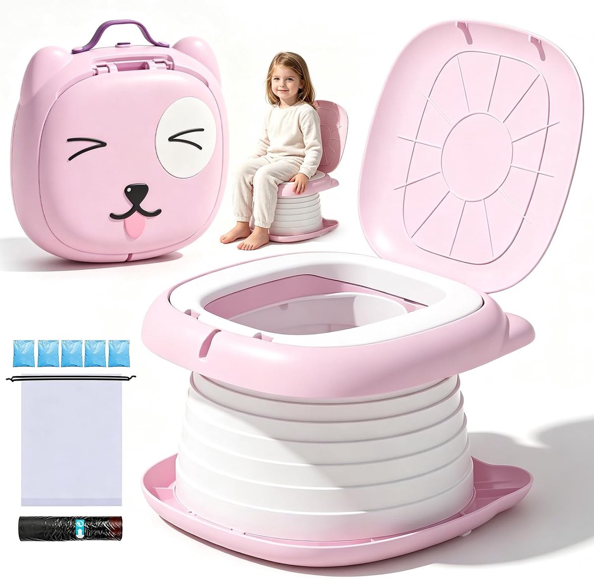Opvouwbaar Reispotje voor Kinderen - Draagbaar Kindertoilet - ShopVlot