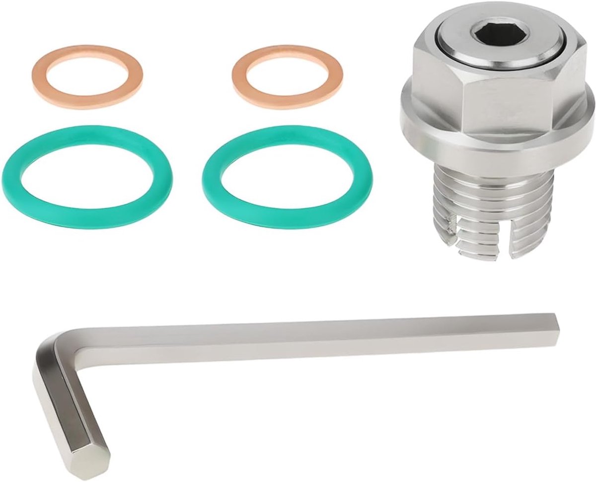 Olieaftapplug M14-0.3x15mm - RVS - Corrosiebestendig - Eenvoudig te monteren - ShopVlot
