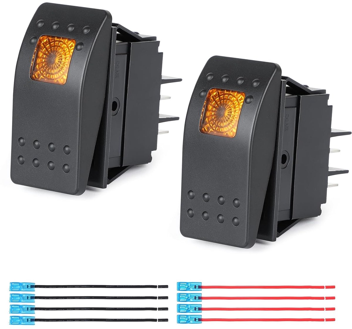 Boottuimelschakelaar 12 V - 4-pins met 8 jumpers - betrouwbare aan/uit-bediening - ideaal voor voertuigverlichting - ShopVlot
