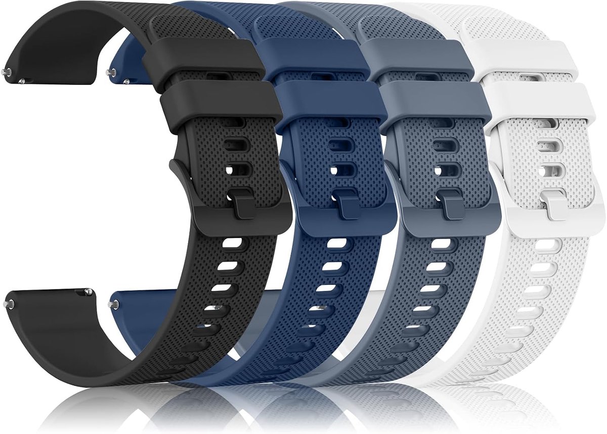 Vervangende horlogeband 22mm - silicone - met snelsluiting - perfect voor dagelijks gebruik - ShopVlot