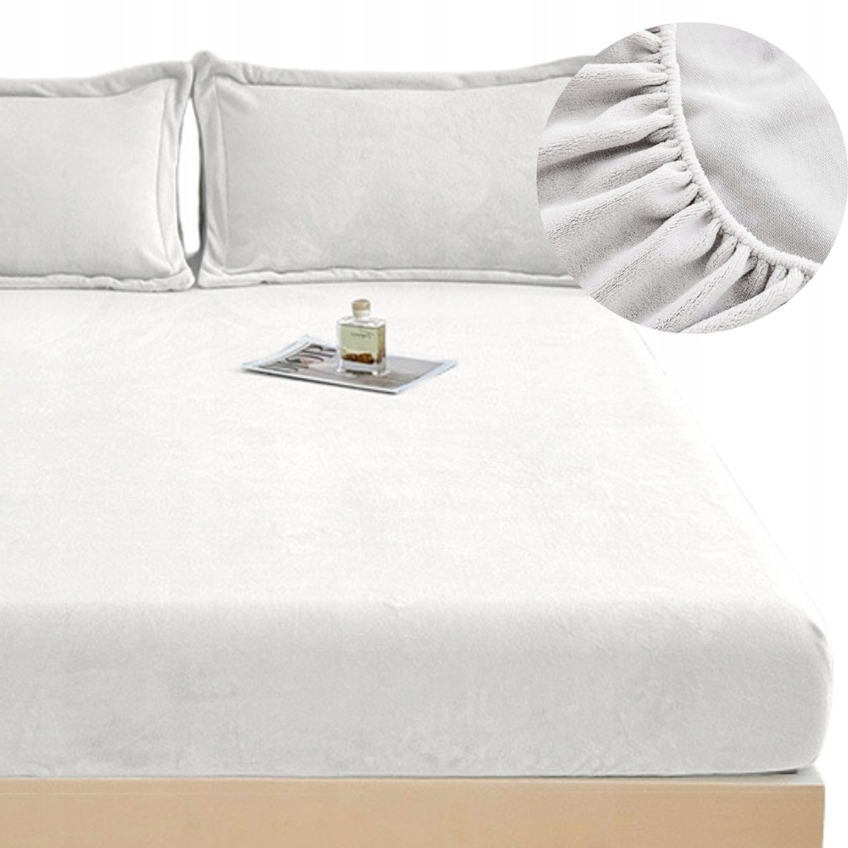 Zacht Pluche Hoeslaken met Elastiek 140x200cm - Warm & Knus Wit