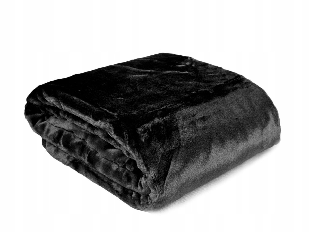 Zachte zwarte plaid 160x210 cm - Warm en comfortabel