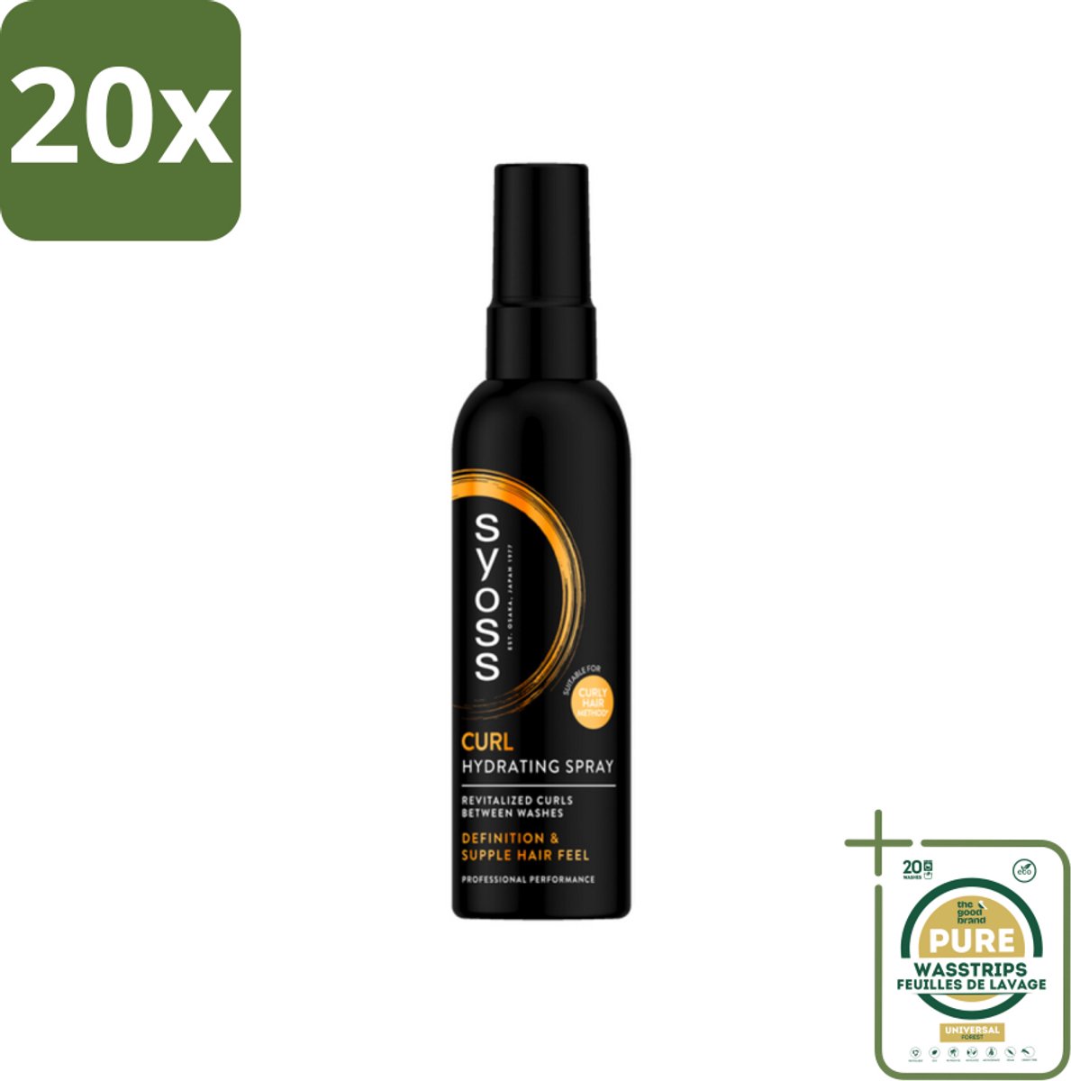 20 x Syoss - Curls - Haarspray - Veerkrachtige Krullen - 150 ml - Grootverpakking - Krullen Stylen - Haarspray Krullen - Krullen Verzorgen - Pluisvrije Krullen - Haarspray Voor Krullen