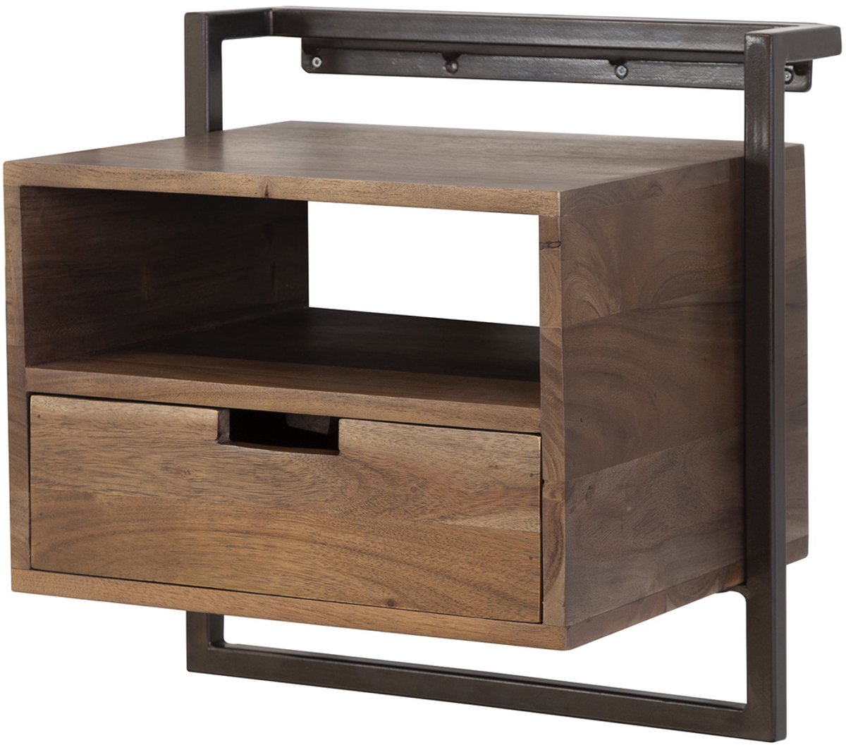 Giga Living Nachtkastje Air Solid - Bruin Hout - 35x44x45cm