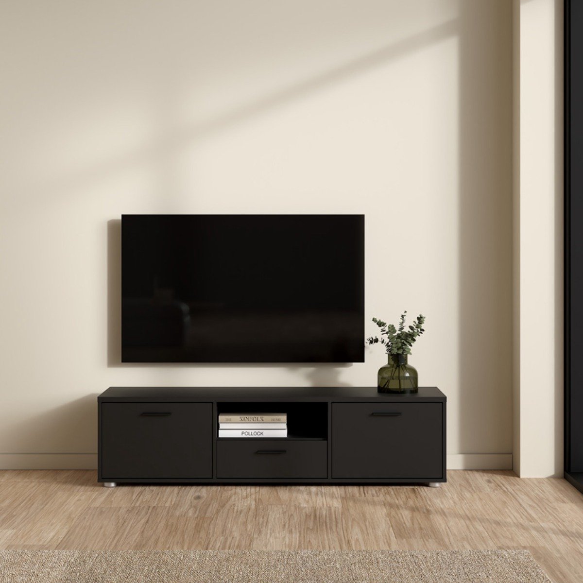 Giga Living Tv-meubel Media - Zwart - 150x40x40cm