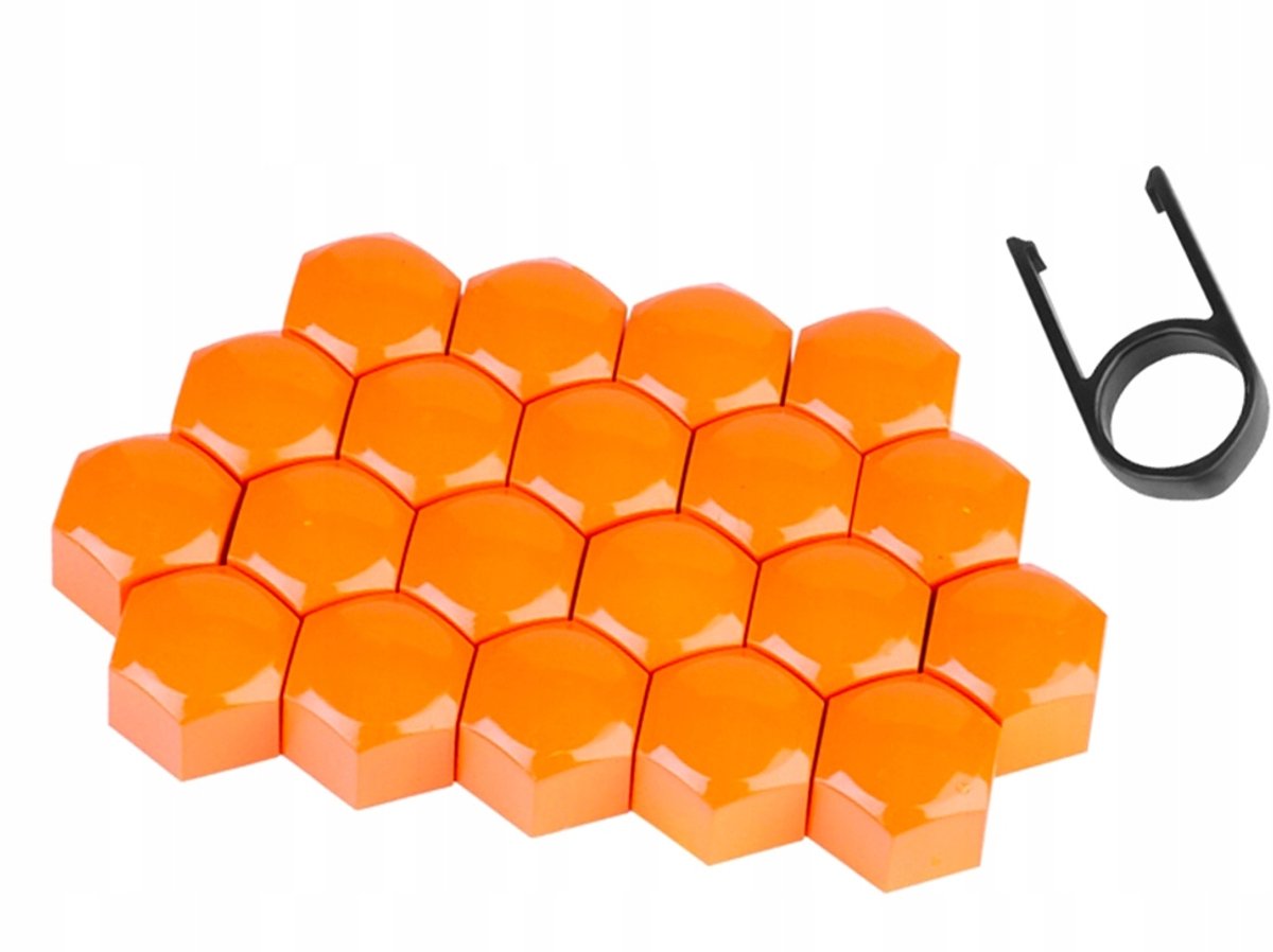 20x 19mm Schroefdoppen Oranje - Duurzaam en Veilig