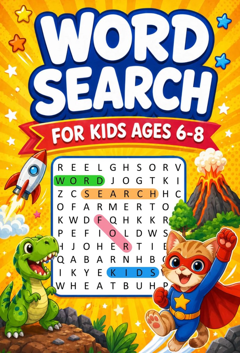 Woordenzoeker voor Kinderen 6-8 Jaar - 100 Themapuzzels met Afbeeldingen - Taalontwikkeling en Plezier - ShopVlot